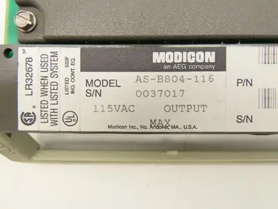 Modicon AEG AS-B804-116 Output Module 115VAC 16 Point Lot Of 5