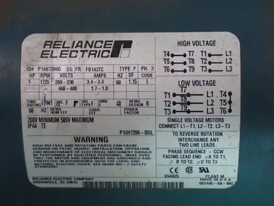 Used RELIANCE ELECTRIC P14H7206G Motors (misc) Ohio US | HGR 24 #1083858