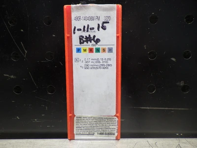 SANDVIK Carbide Inserts QTY10 490R-140408M-PM 3220 (LOC570)