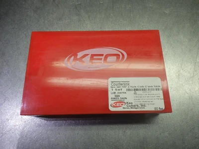 KEO 5 Piece 100 Deg 6 Flute Carbide Counter Sink Set 55823-TiAlN (LOC508A)