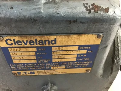 Cleveland 25C Series AF35  Worm Gear Reducer ratio: 40:1