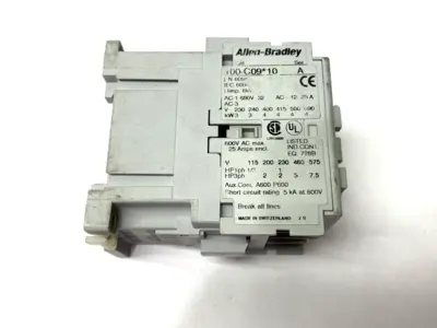 USED ALLEN-BRADLEY IEC CONTACTOR 3-POLE 9A 120V