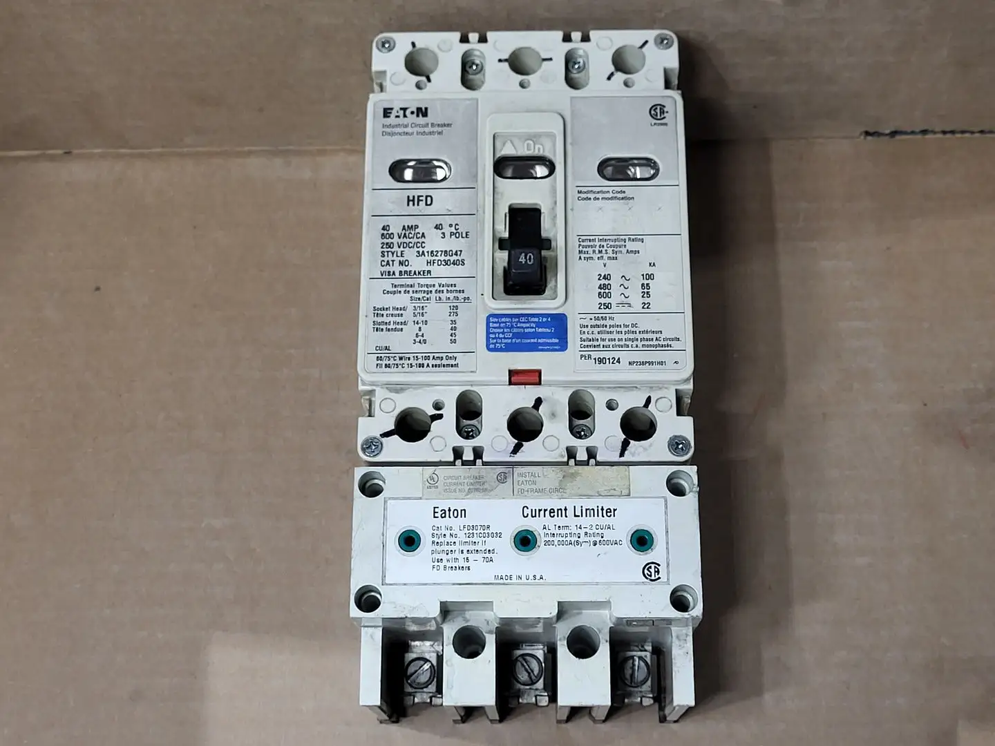 Used EATON HFD3040S Switchgears British Columbia CA | Lenmark #1430289