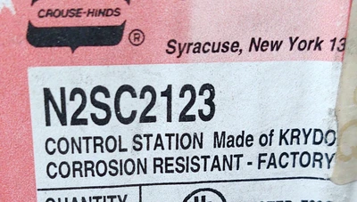 NEW Cooper CROUSE HINDS N2SC2123