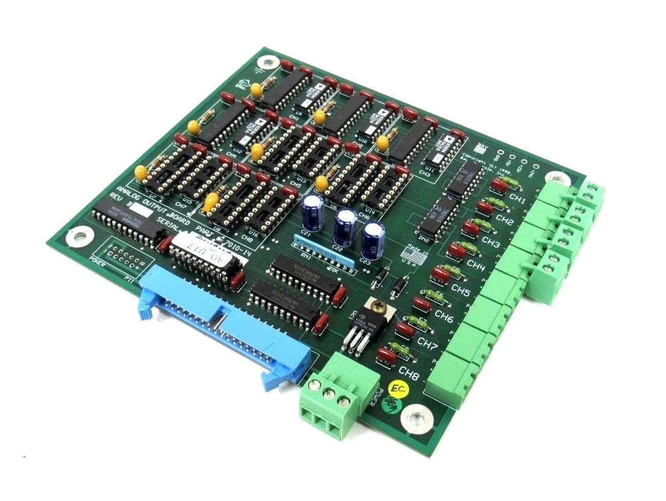 USED BAY CONTROLS 7010-14 ANALOG OUTPUT BOARD REV B 701014