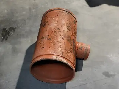 10"x10"x4" Grooved End Reducing Tee Fitting