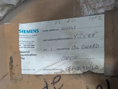Siemens YJ588 Oil Guard 16-1/2" Steam Turbine Oil Seal New