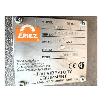 Used ERIEZ HS66 Vibratory Feeders West Virginia US | JM Industrial #1744146