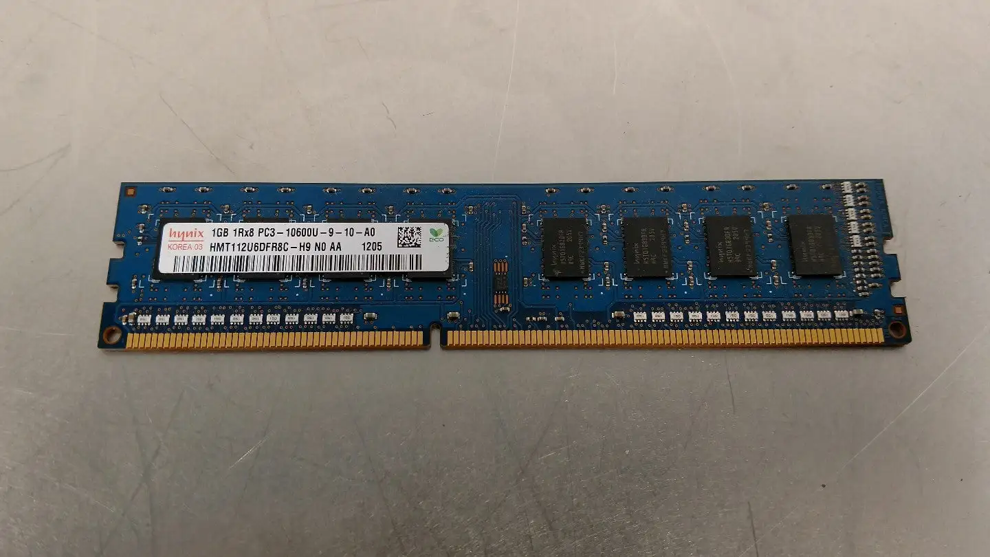 Hynix HMT112U6TFR8C Computer Memory 1GB 1Rx8 PC3-10600U-9-10-A0 x2 3D-1