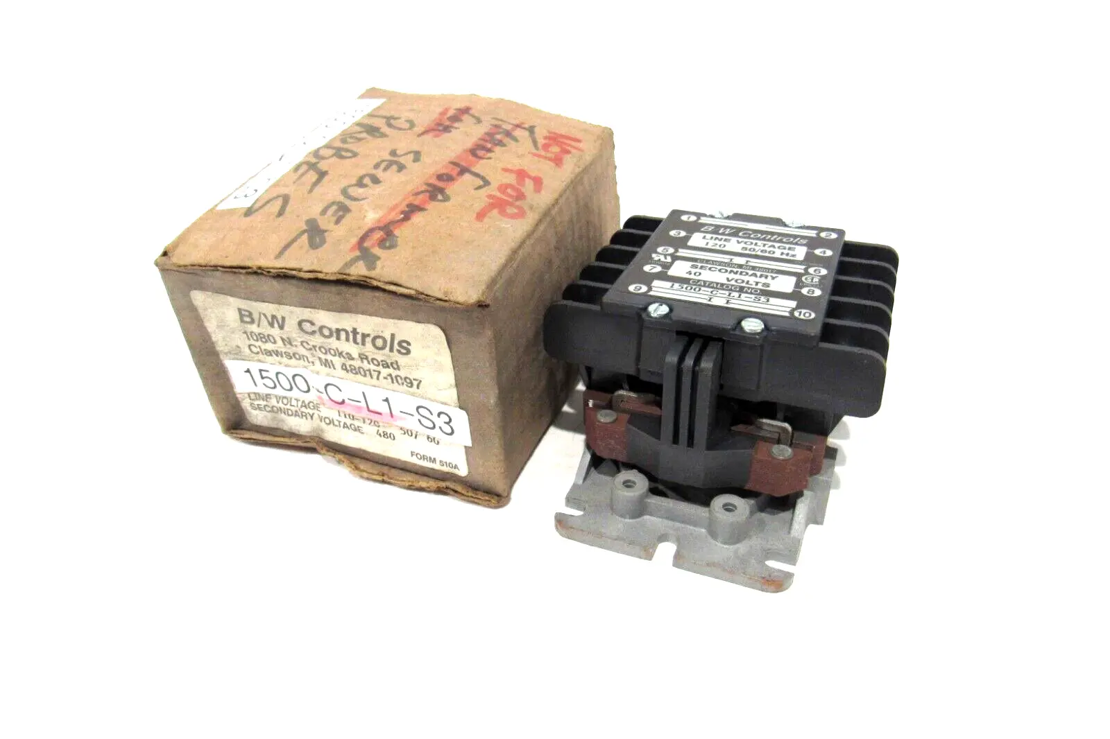 NEW B/W CONTROLS 1500-C-L1-S3 LIQUID LEVEL CONTROL RELAY 1500CL1S3