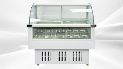 171-0349 53" Full Service Self Contained Gelato Ice Cream Freezer Case