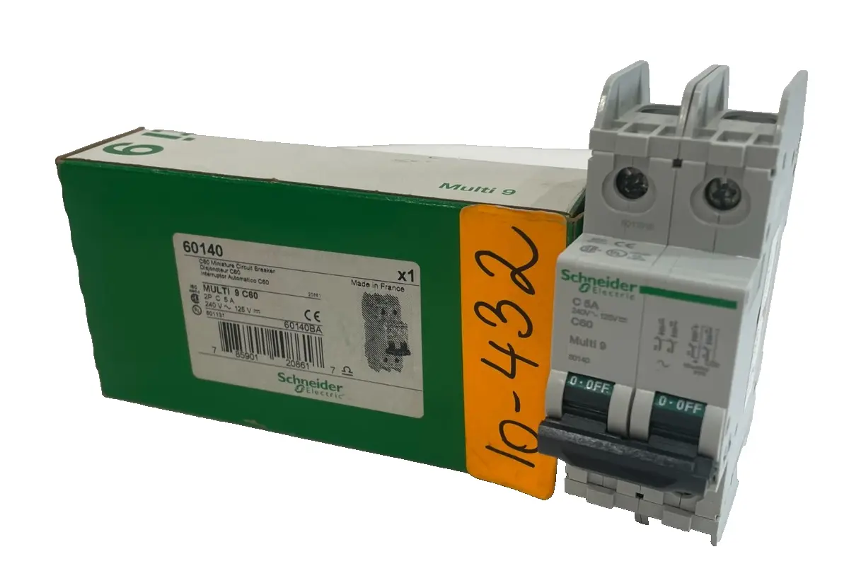 NEW SCHNEIDER ELECTRIC 60140 CIRCUIT BREAKER 2P 5AMP