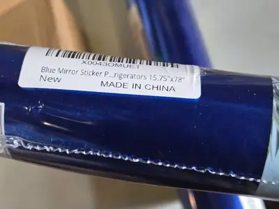 Lot of (2 Rolls) Blue Mirror Sticker