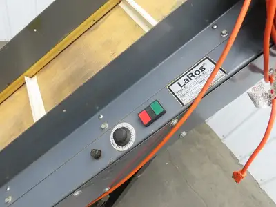 LaRos 19.5"W x 62"L Cleated Belt Incline Parts Conveyor 12"Bed 4-48FPM 115V