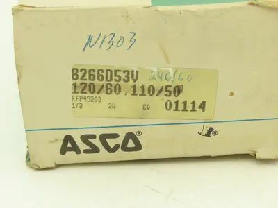 Asco 8266D53V Solenoid Valve 240VAC/60Hz 15.4W 200PSI # 2 And 4 Oil 1/2"NPT