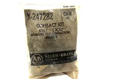 NEW ALLEN BRADLEY X-247282 CONTACT KIT SER.K SIZE 1 P POLE X247282