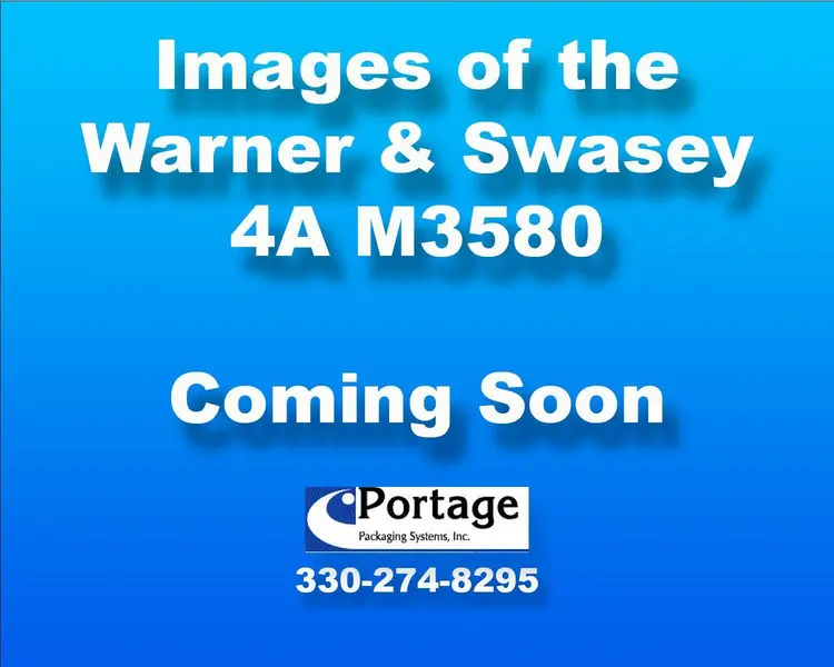 Used WARNER & SWASEY 4A-M3580 Turret Lathes (Ram & Saddle) Ohio US | Portage Packaging Systems, Inc. #393948