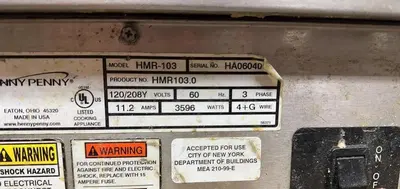 USED HENNY PENNY HMR 103
