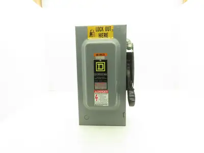 Square D H362 Heavy Duty Fused Safety Disconnect Switch 60A 600VAC Series F1