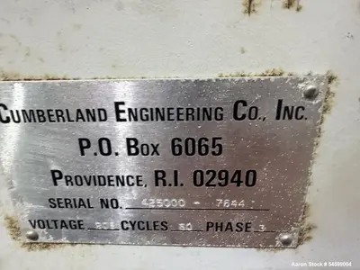 Used CUMBERLAND 284 GRAN 3 Granulators Illinois US | Aaron Equipment #1348384
