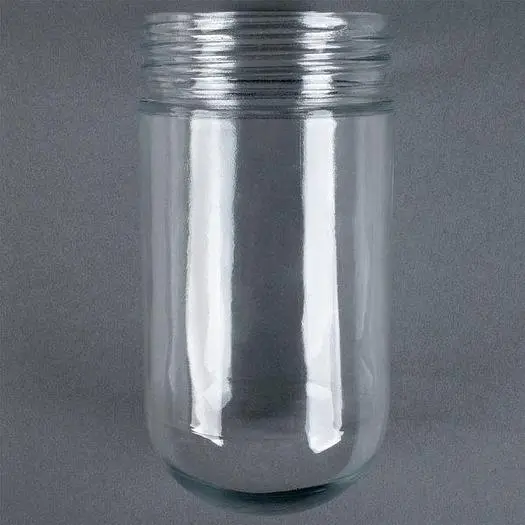 Glass globe for hood light bulb