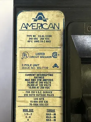 Used AMERICAN NE350 Miscellaneous Equipment (Electrical & Power) Ohio US | Surplus Asset Holdings #1238644