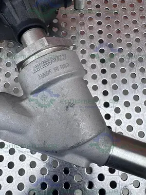 USED GEMU 554/25/D55 PNEUMATIC 3-WAY ANGLE SEAT GLOBE VALVE W/ 1" SANITARY FITTING