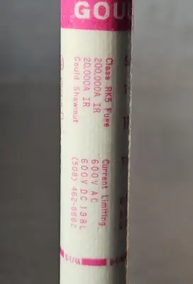 GOULD SHAWMUT TRS6-1/4R FUSES 600V. 1D