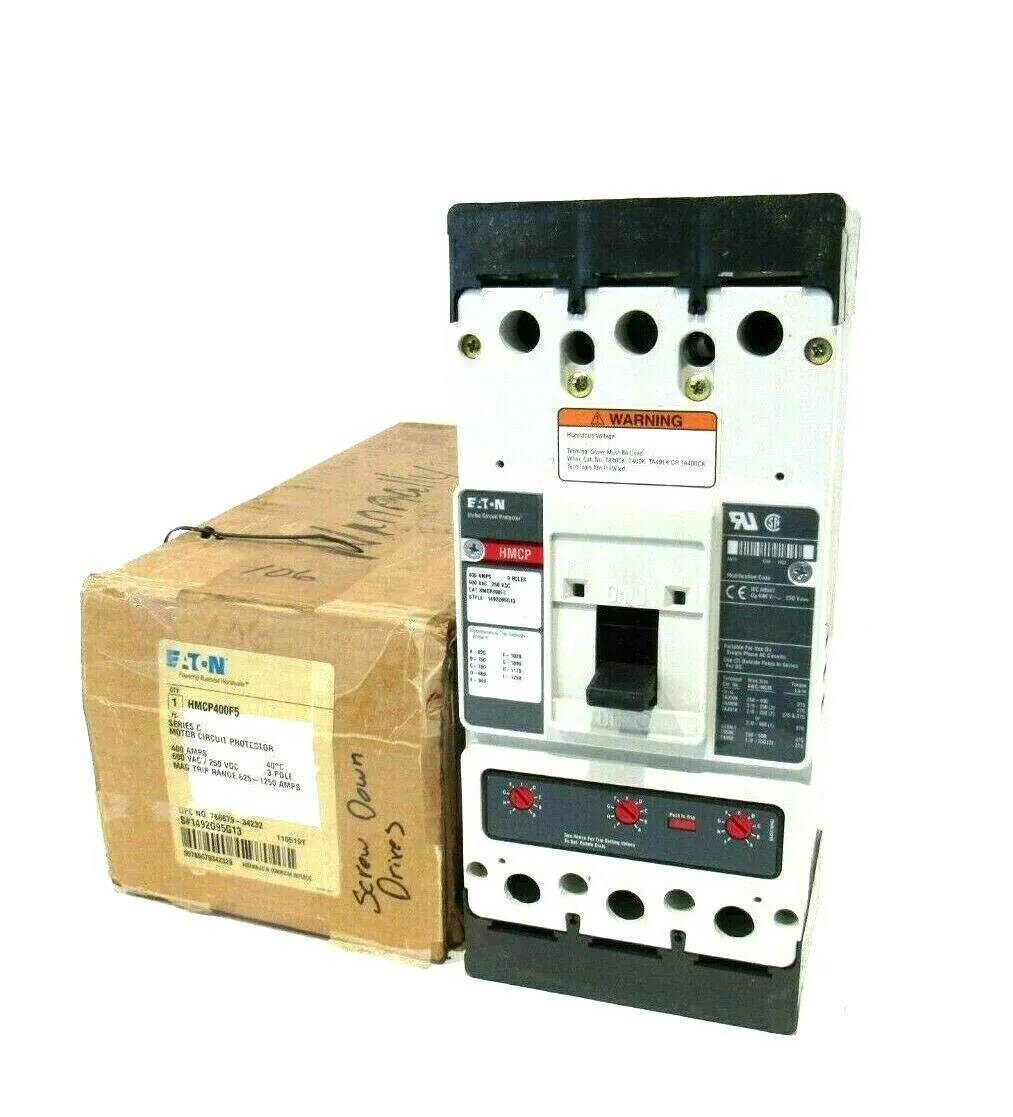 NEW EATON HMCP400F5 CIRCUIT BREAKER SER.C 3 POLE 400AMPS