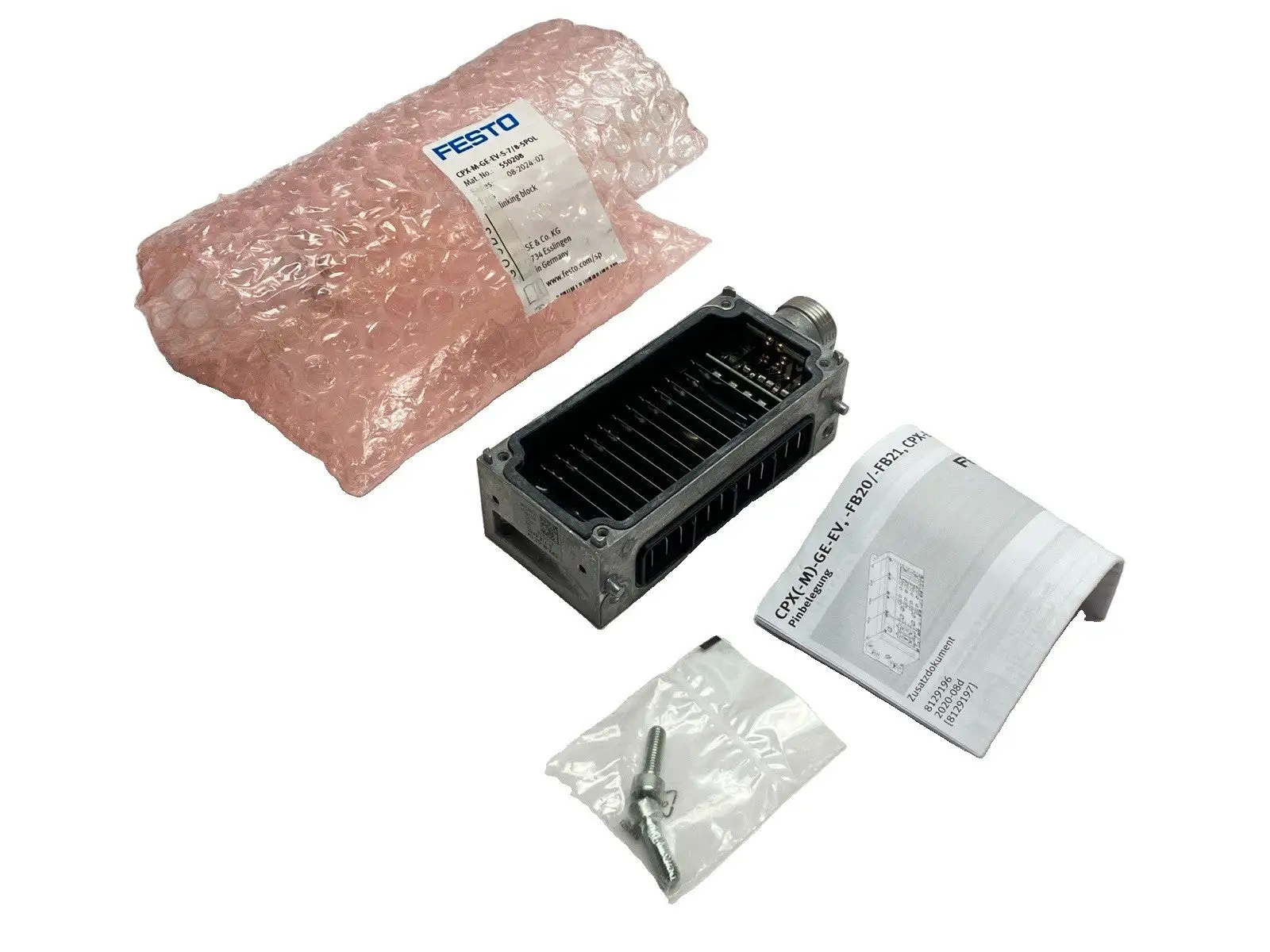 New | in-Stock Festo Interlinking Block 550208 Connector Accessories Michigan US | Maverick Industrial Sales #1468064