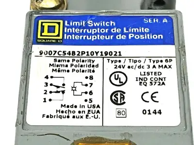 USED SQUARE D SER. A LIMIT SWITCH TYPE 6P