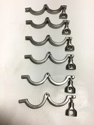 Tri-Clamp Single-Pin Fitting -Dairy/Winery/Brewery Stainless Steel (Set of 6)