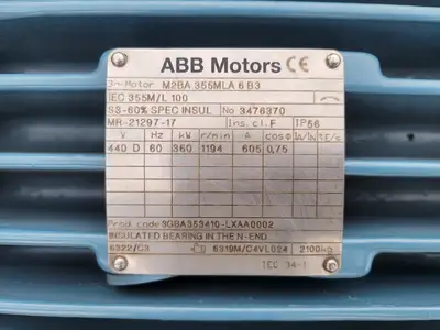 NEW ABB MOTORS M2BA355MLA6B3