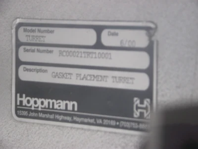 Hoppmann, filling & capping line, 8-station, conveyor control