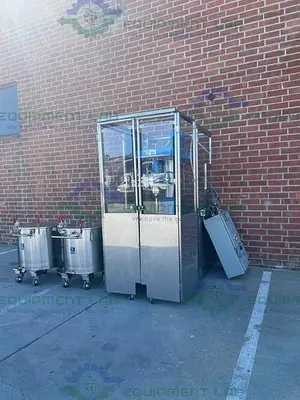 USED ROSS M 40 STAINLESS STEEL SINGLE SHAFT MIXER W/ TWO 40 GALLON TANKS