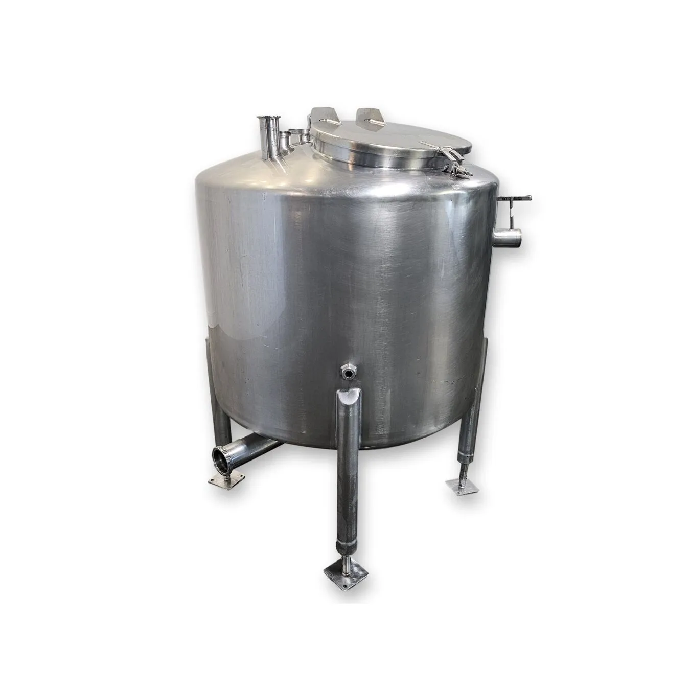 Used 500 Liters (130 Gal) Stainless Steel Sanitary Tank with Legs