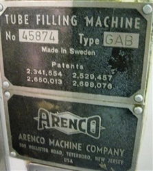 Used ARENCO _UNKNOWN_ Tube Fillers Connecticut US | DMC Industries #1281914
