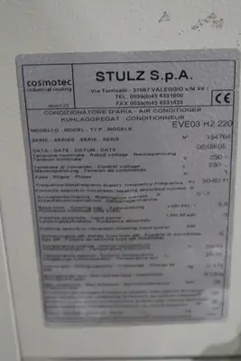 STULZ S.P.A EVE03 H2 220 AIR CONDITIONER STOCK 837A