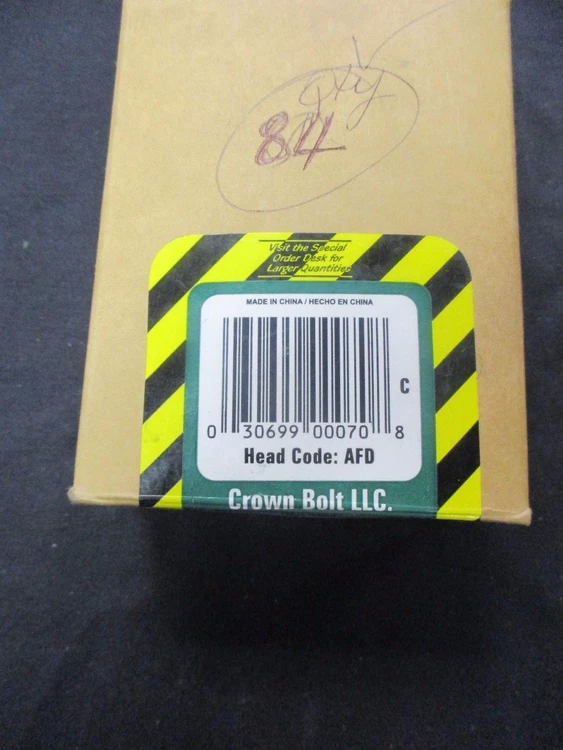 New | in-Stock Crown Bolt LLC 00070 Nuts & Screws Arizona US | ASSET CONVERSION SPECIALISTS, INC. #311826