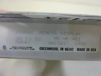 USED ADVANTAGE CONTROLS 239800