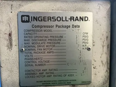 Used INGERSOLL RAND SSREP75 Rotary Screw & Sliding Vane Air Compressors Ohio US | HGR 24 #1545779