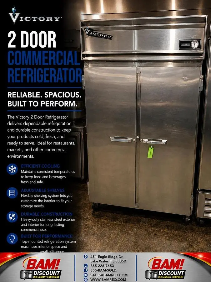 Used VICTORY RAA-2D-S7 Refrigerators Florida US | BAM Discount Restaurant Equipment #1390546