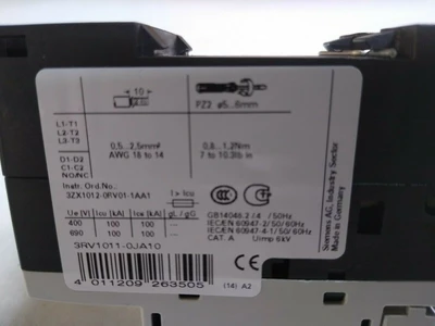 USED SIEMENS 3RV1011-0JA10