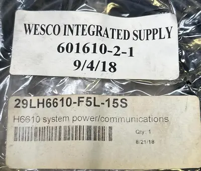 New | in-Stock WESCO 29LH6610-F5L-15S Cable & Wire Ohio US | Surplus Asset Holdings #1246678