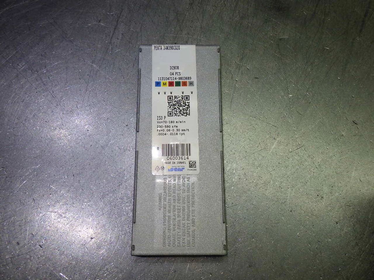 Iscar .157" Carbide Parting Inserts QTY4 PENTA 34N398C020 IC908 (LOC1240B)