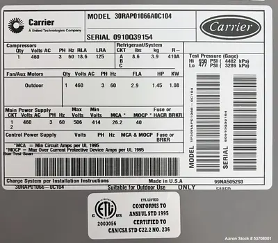 USED CARRIER 30RAP01066