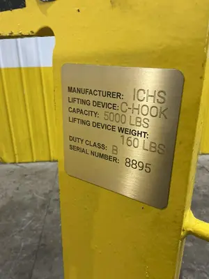 5,000 LBS X 24" ICHS COIL LIFT C HOOK: YOBRO #25231