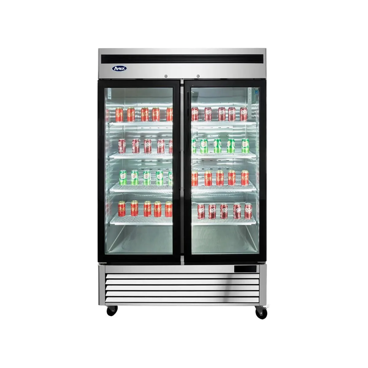 New | in-Stock Atosa New Atosa MCF8707GR Bottom Mount (2) Glass Door Merchandiser Refrigerator Display Refrigerators Illinois US | Falcon Restaurant Supply #1375455