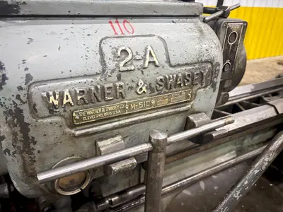 #2A WARNER & SWASEY MODEL #M-510 TURRET LATHE WITH BAR FEED: YOBRO #24459