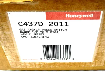 NEW HONEYWELL C437D-2011 GAS PRESSURE SWITCH C437D2011